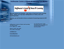 Tablet Screenshot of huffmastermusic.com